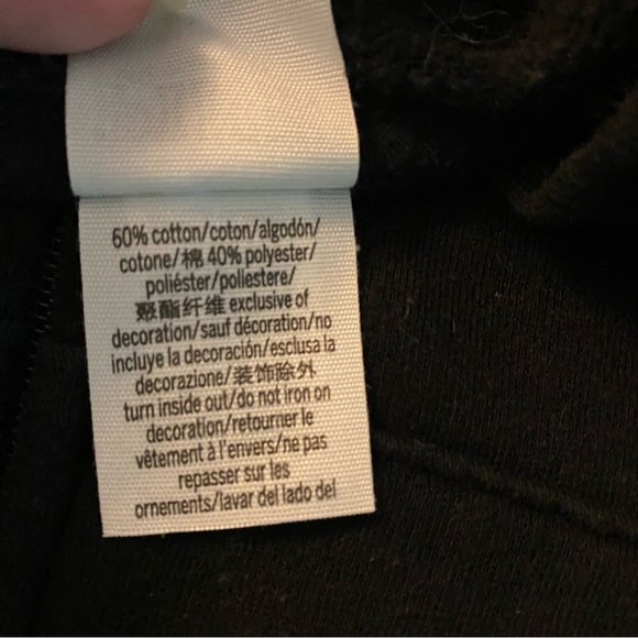 PINK Victoria’s Secret sweatshirt black full zip SZ L NWOT - Picture 6 of 11